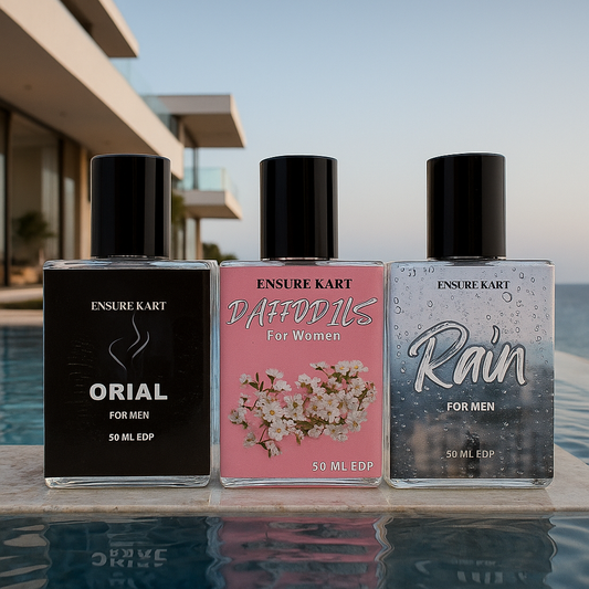 A perfume trio that speaks your style — Orial, Rain & Daffodils. Pack Of Combo.